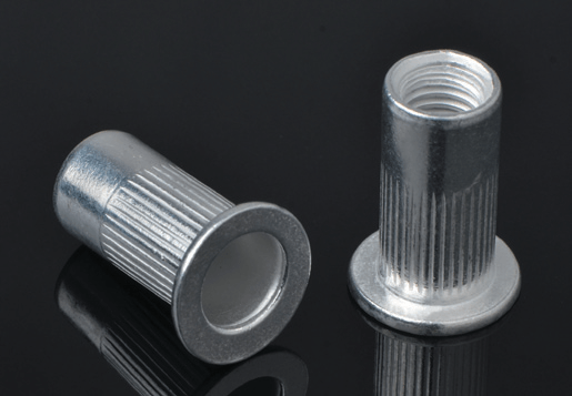 Aluminiums flathode Knurled Body Rivet Nut Open Type