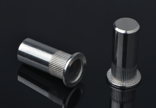 Rustfritt stål flathode Knurled Body Rivet Nut Closed End Type
